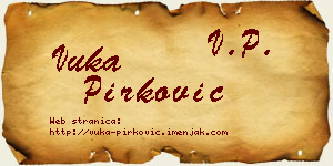 Vuka Pirković vizit kartica
